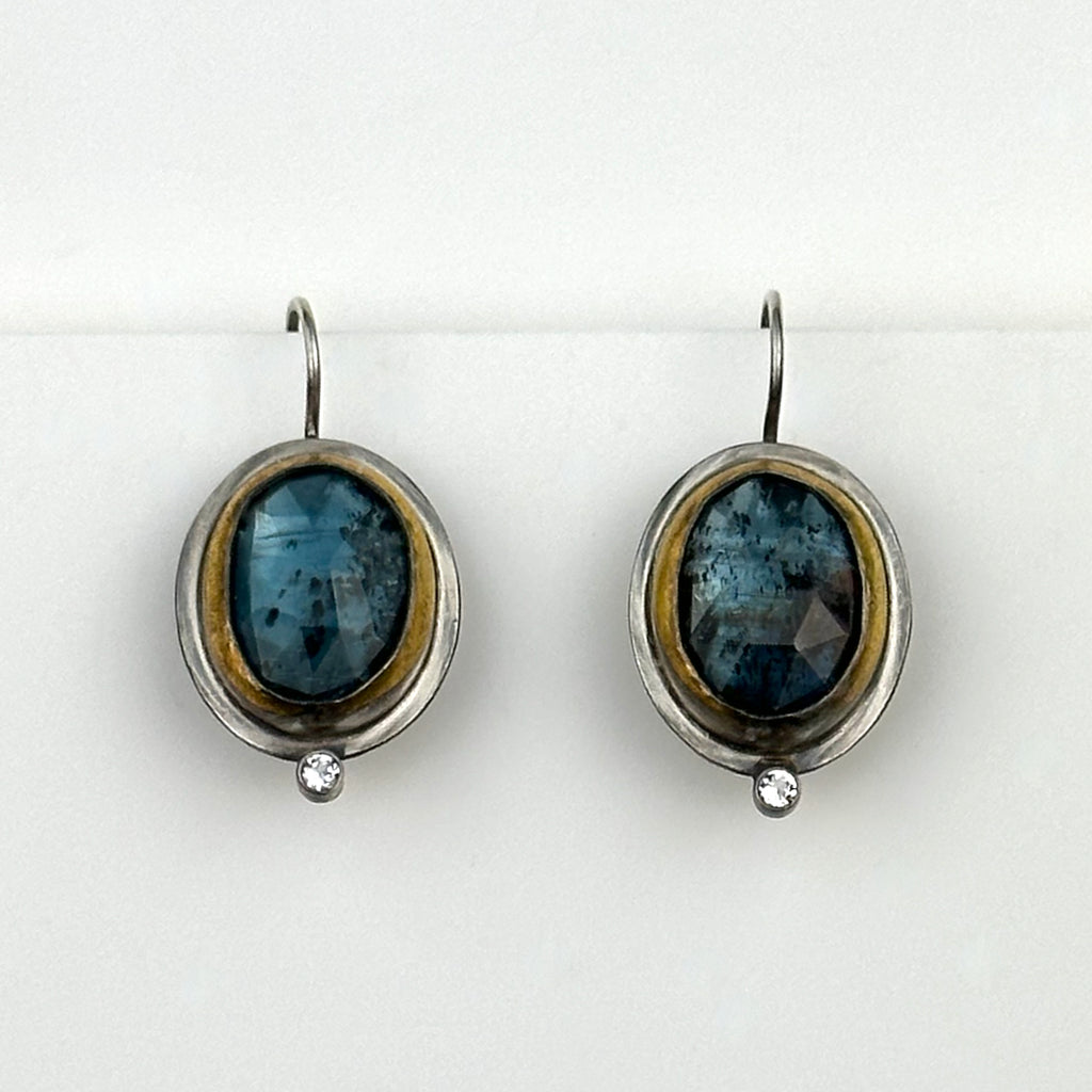 #831 Teal Kyanite and White Topaz