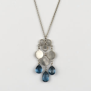 Charm Necklace With London Blue Topaz