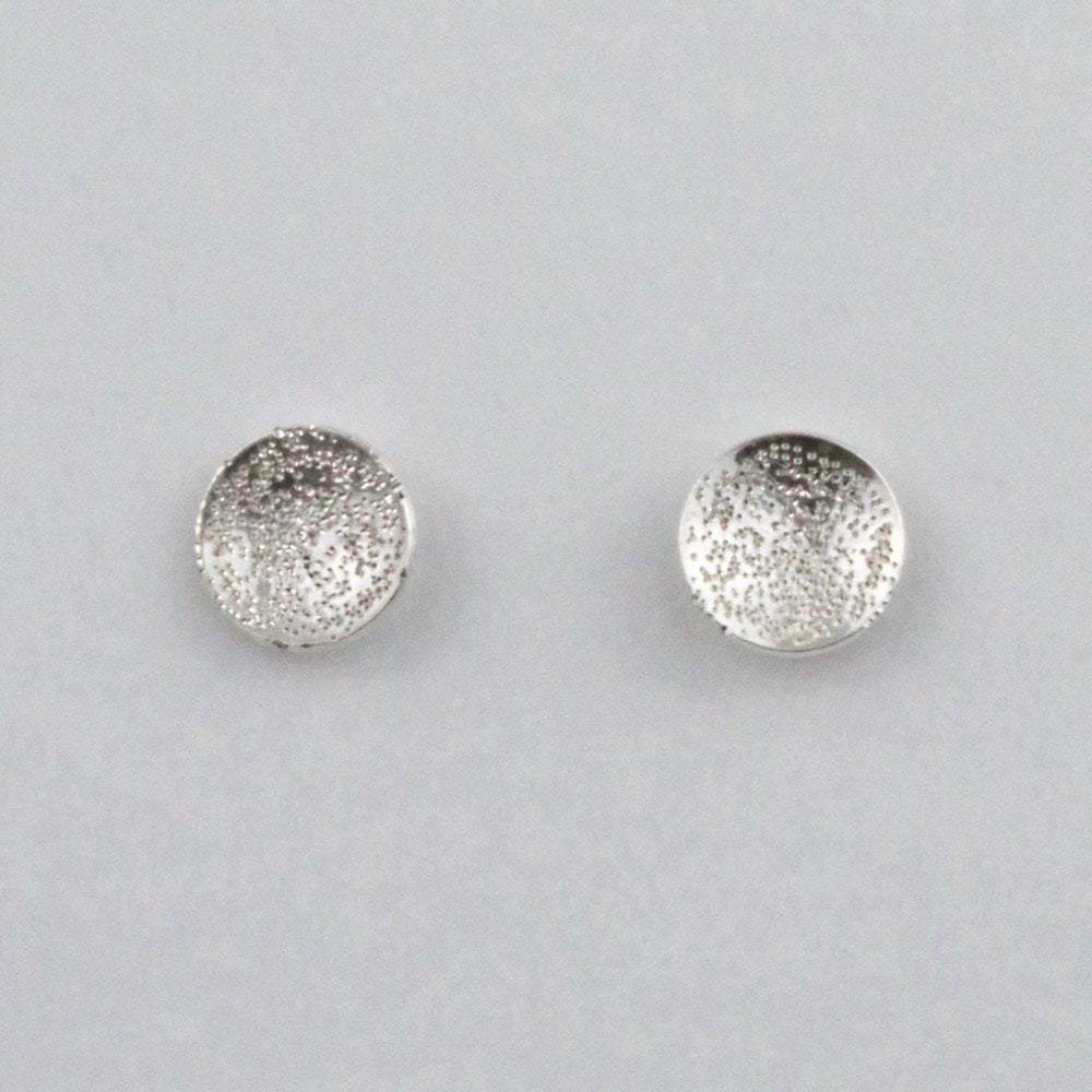 Silver Large Diamond Dusted Studs
