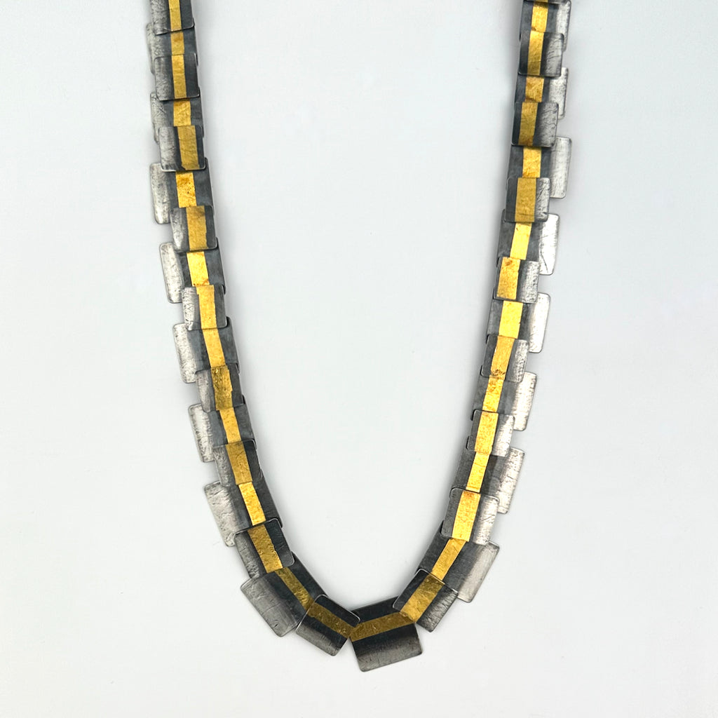 Latitude Necklace Silver and 24K