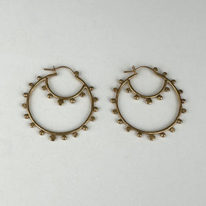 Spur Double Hoop Vermeil Earrings
