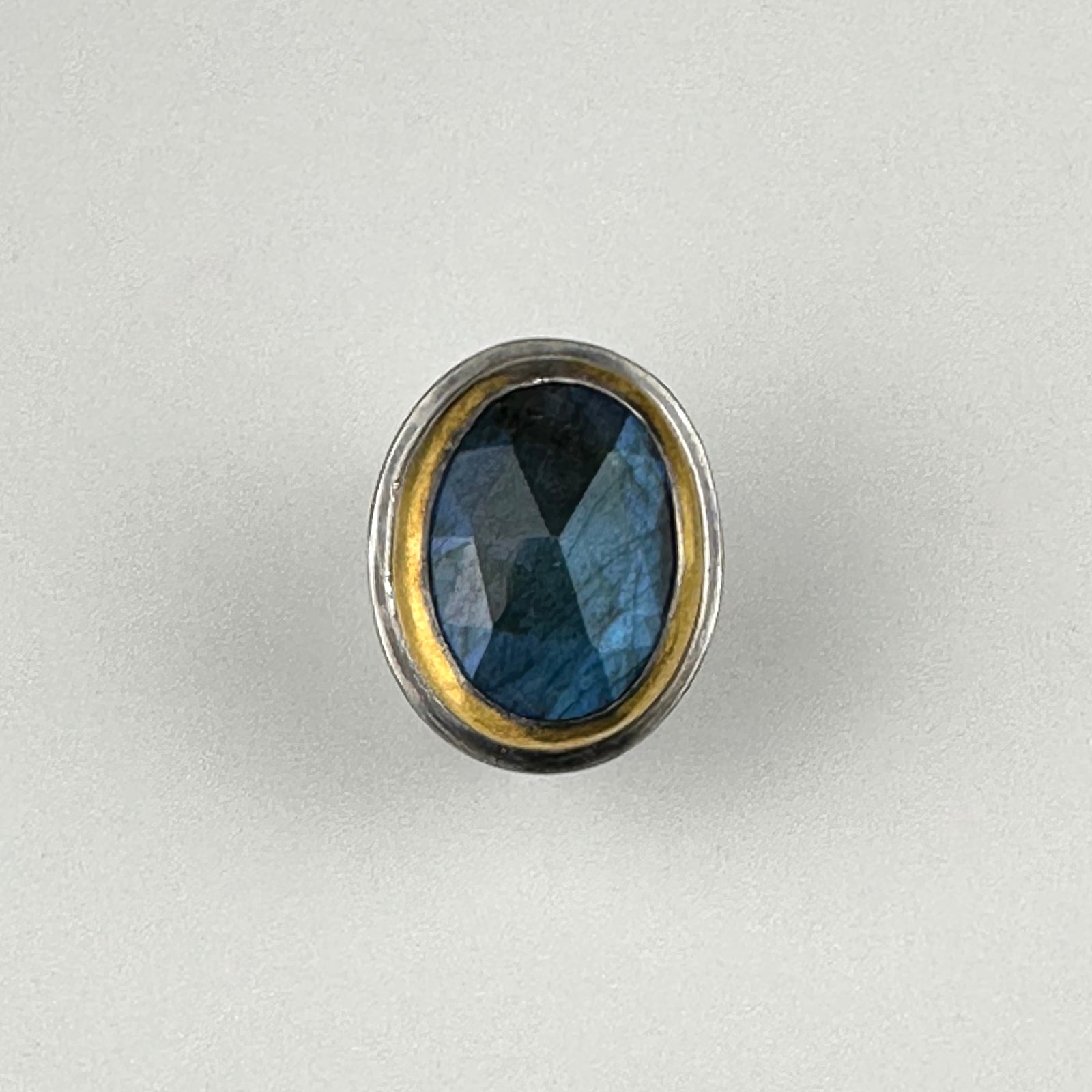 Labradorite Ring With 24K Gold Wrap
