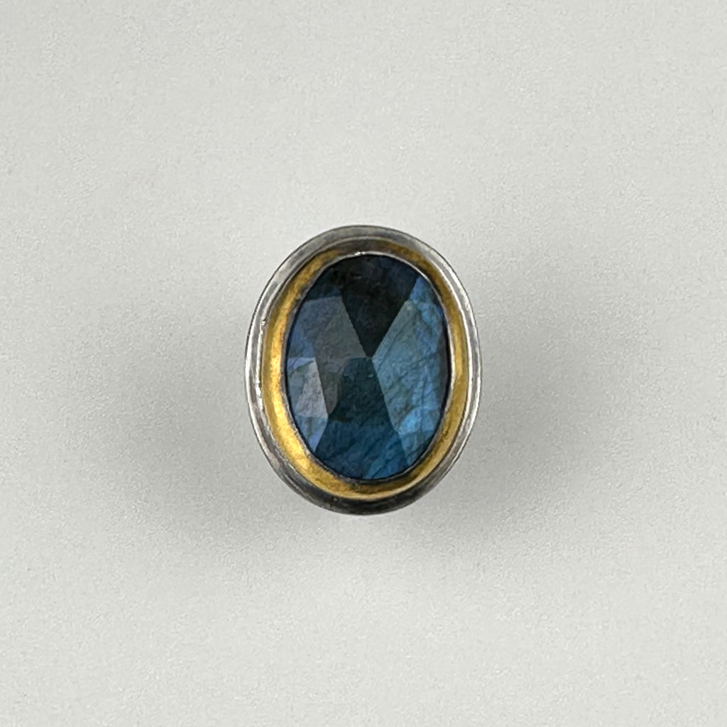 Labradorite Ring With 24K Gold Wrap