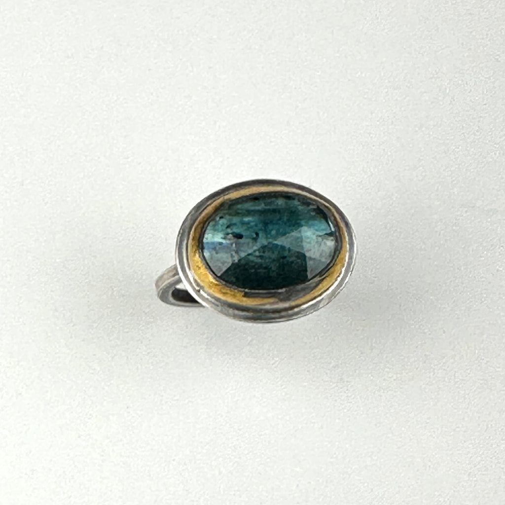 Small Green Kyanite Ring