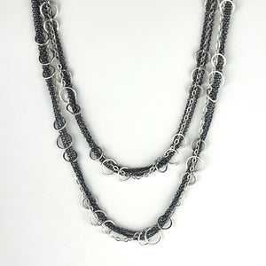Two Tone Sterling Hitch Necklace