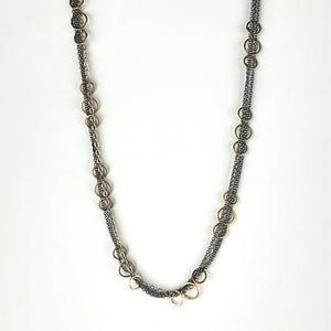 Short Mixed Metal Hitch Necklace