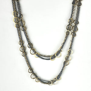 Long Mixed Metal Hitch Necklace
