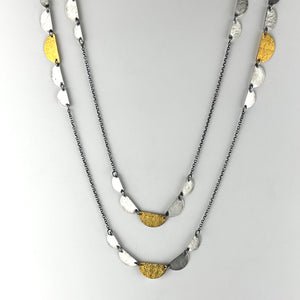 Station Necklace With Half Moons