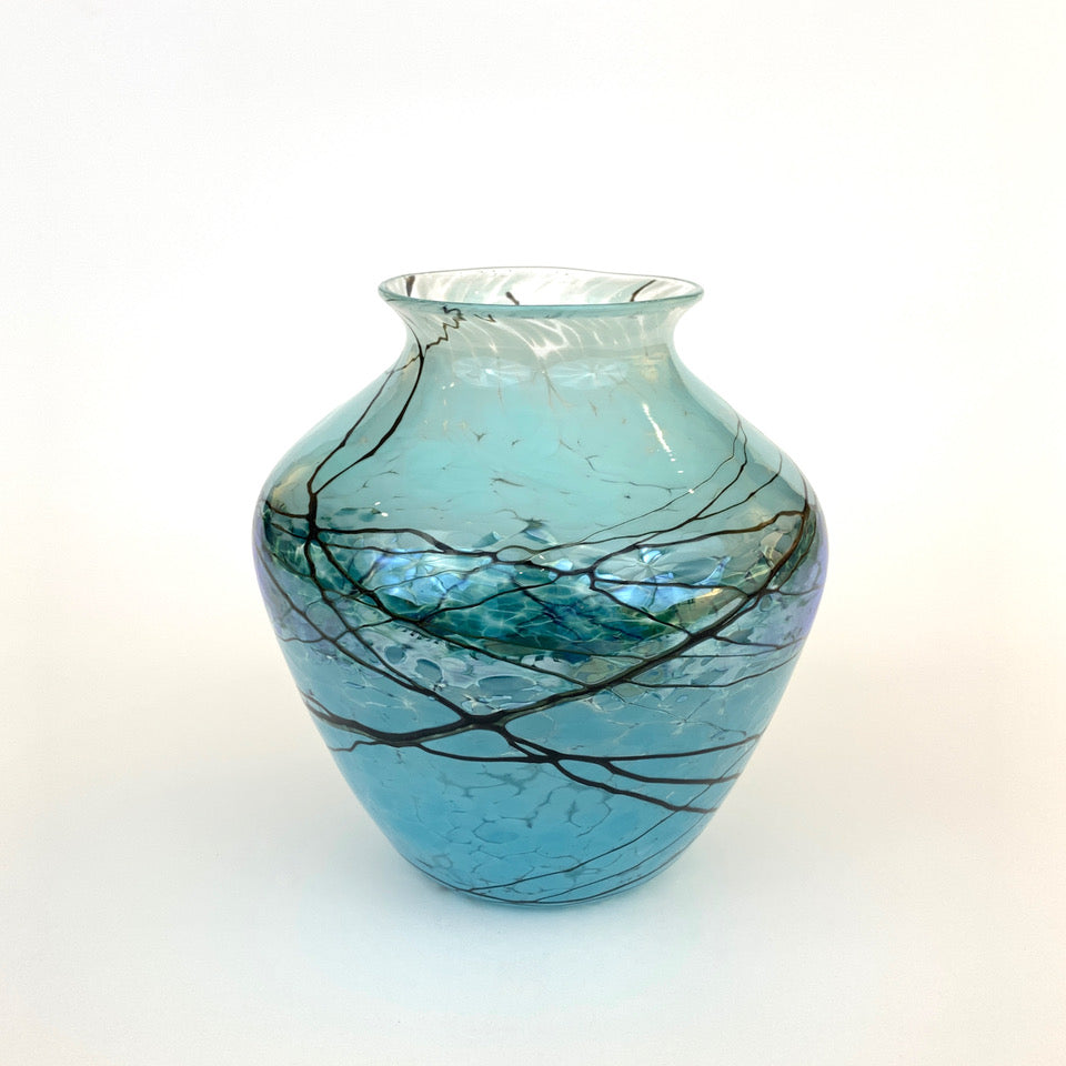 Silver Green Lightning Small Urn