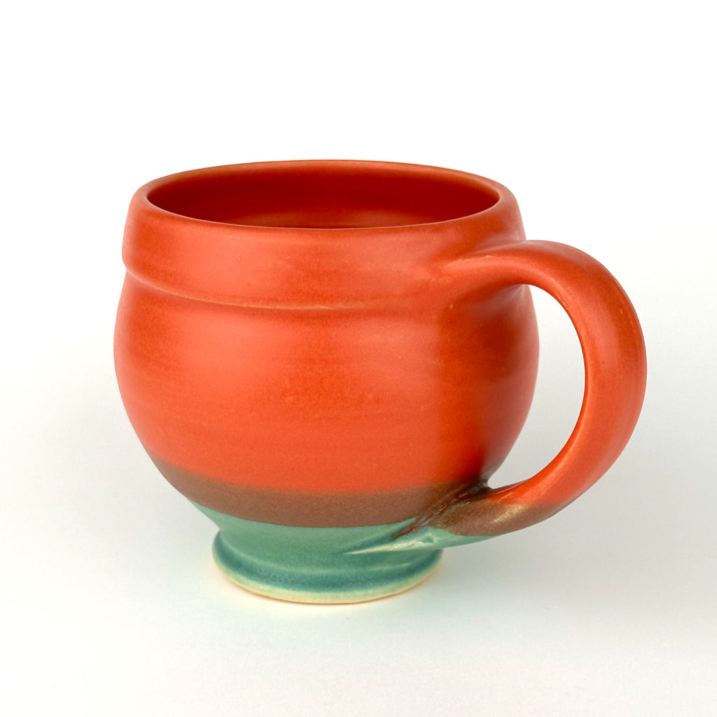 Round Mug, Orange/Green