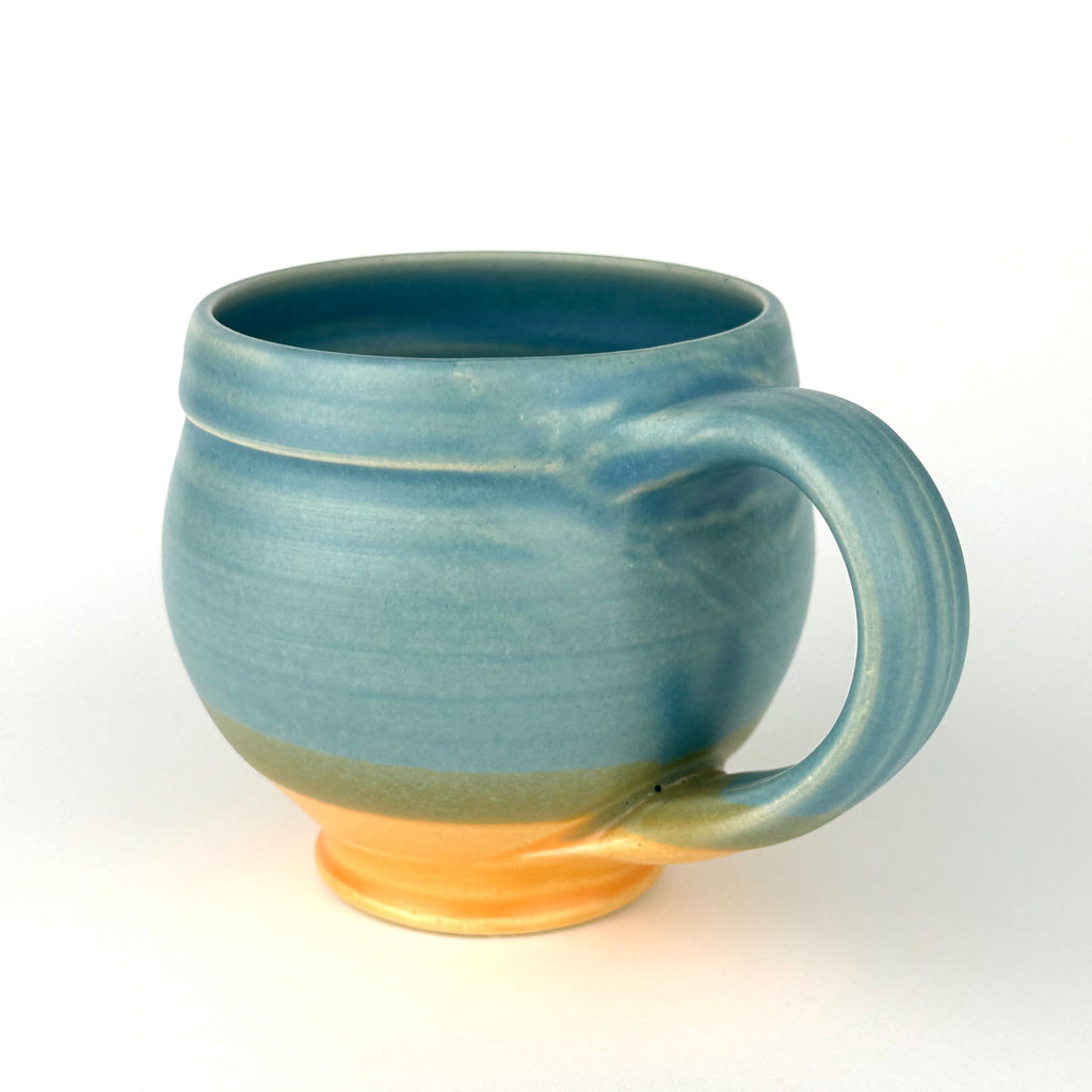 Round mug, Blue/Yellow