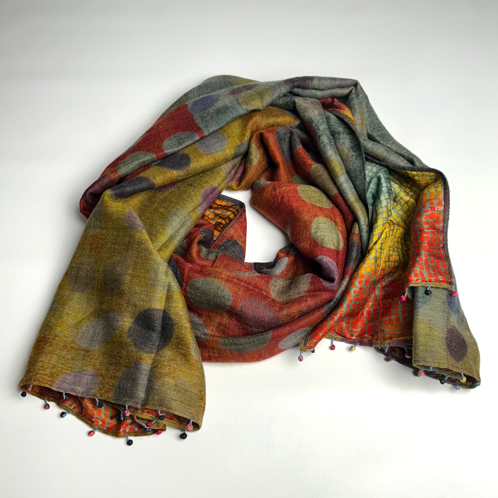 Reversible Wool/Silk Stole