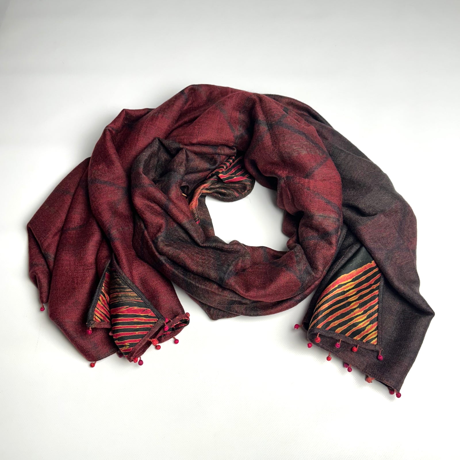 Reversible Wool/Silk Stole
