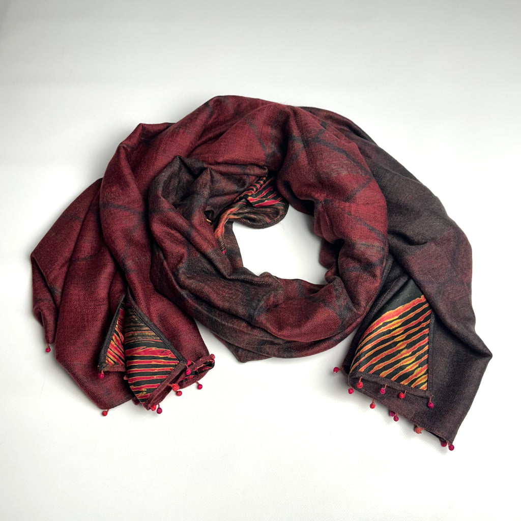 Reversible Wool/Silk Stole