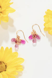 Pink Sapphire/Pink Topaz/Ruby Earrings