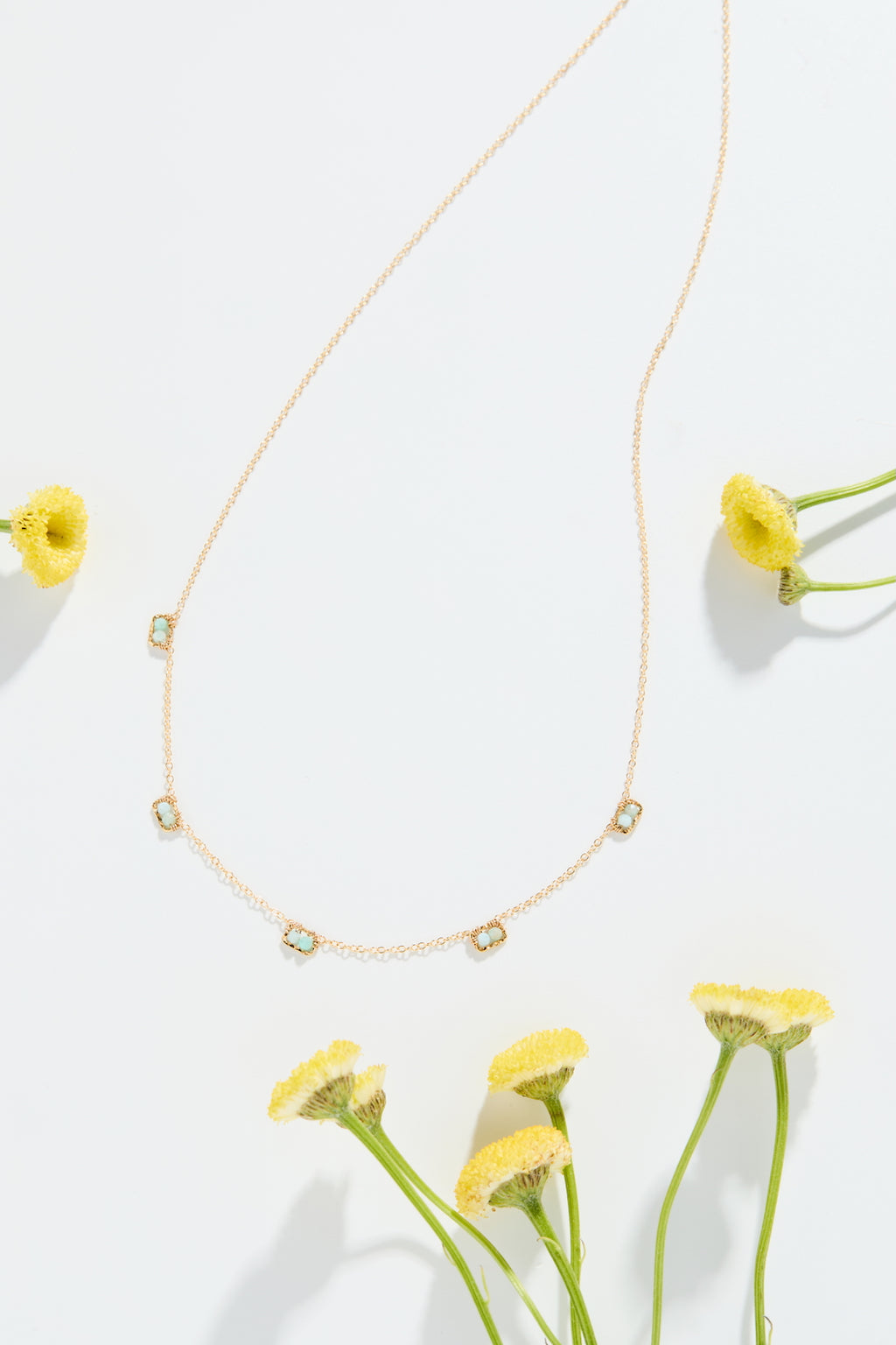 Gold Filllled Larimar Necklace 17"