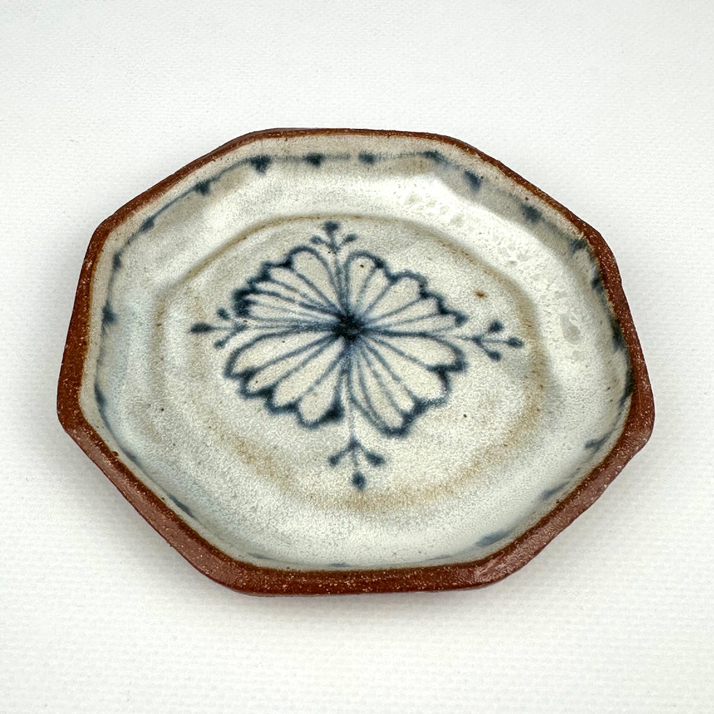 Small Octagon Dish, One Flower