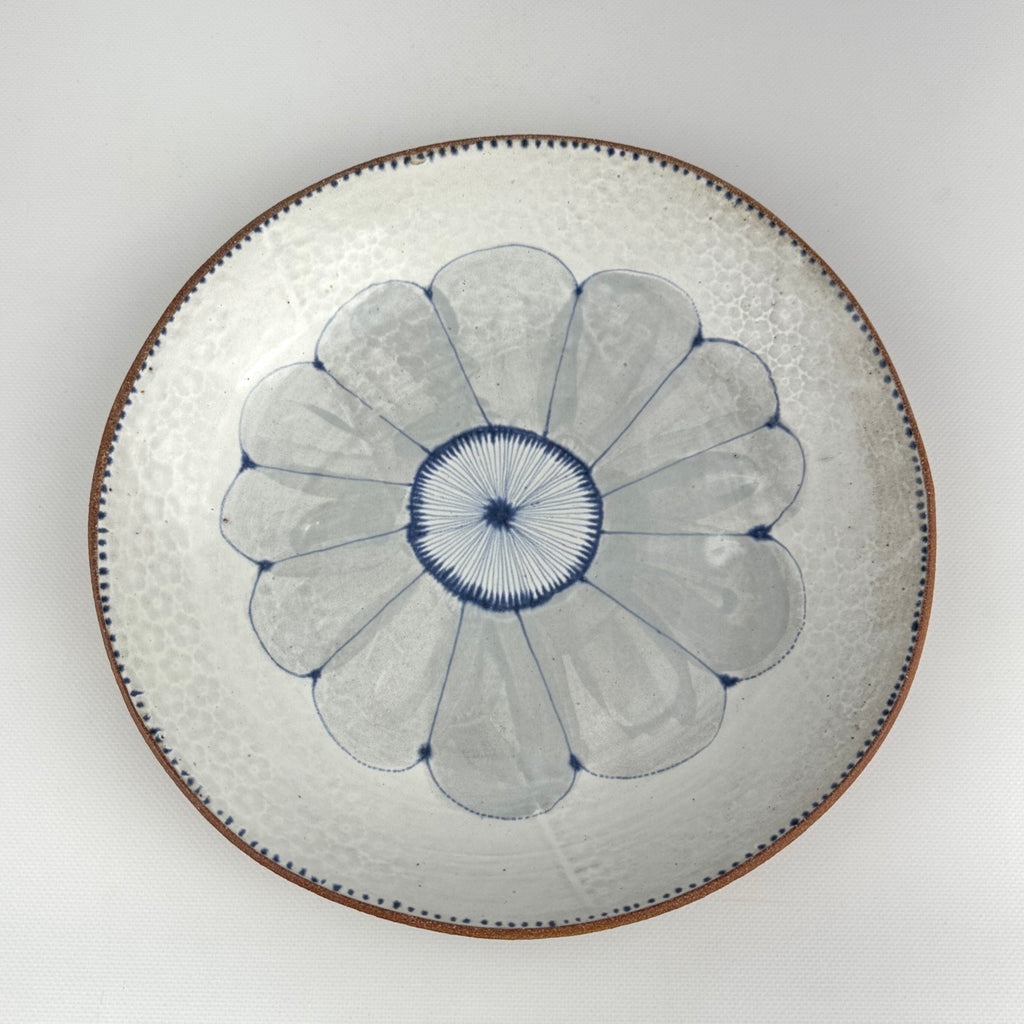 Round Serving Platter, Center Flower