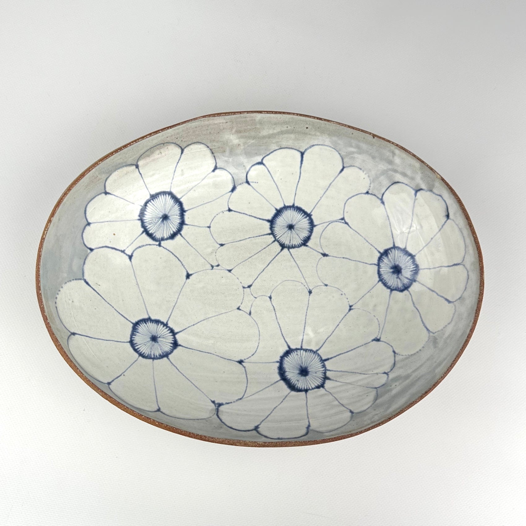 Large Oval Platter, 5 Flowers