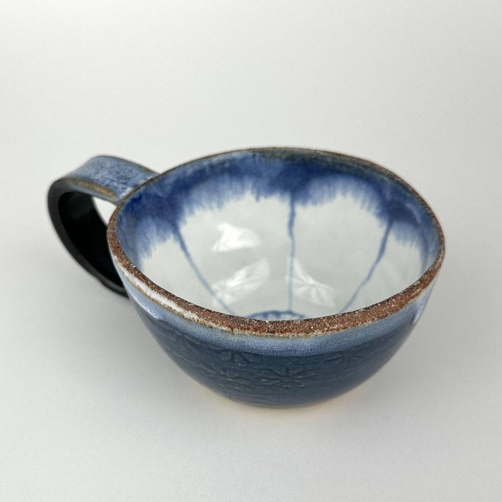 Espresso Cup Single Lg Flower/Blue