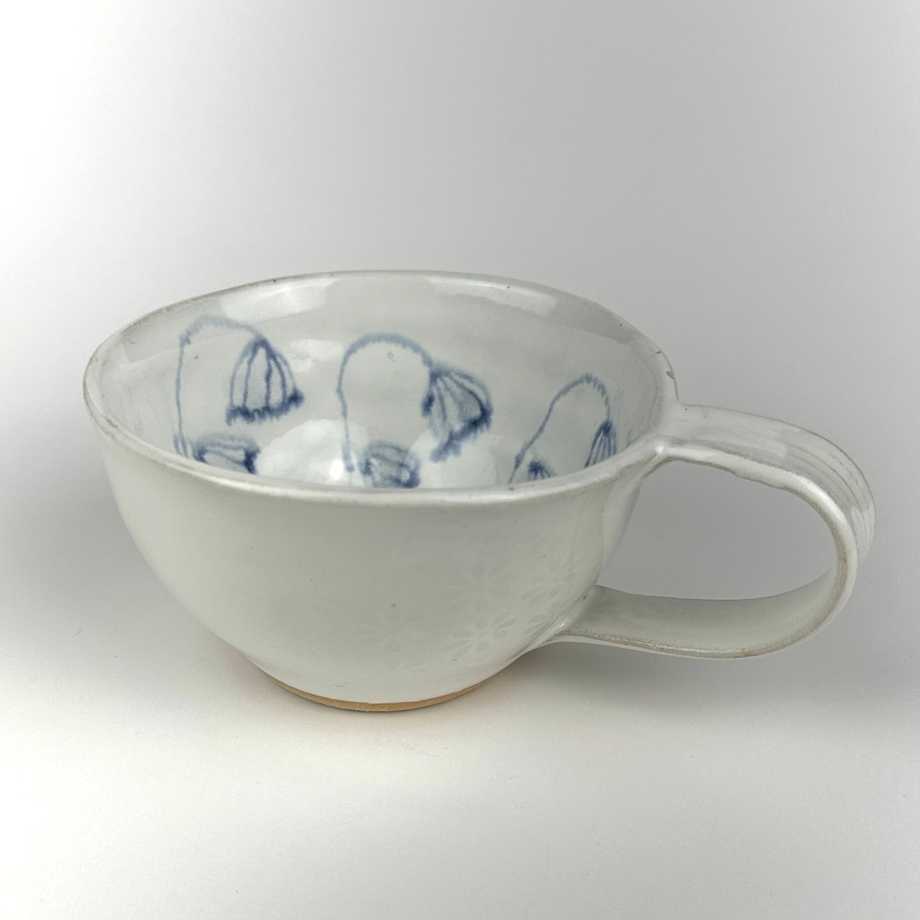 Cappuccino Cup with 6 Wild Flower Stems