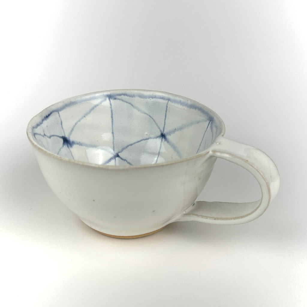 Cappuccino Cup White Cosmic Flower