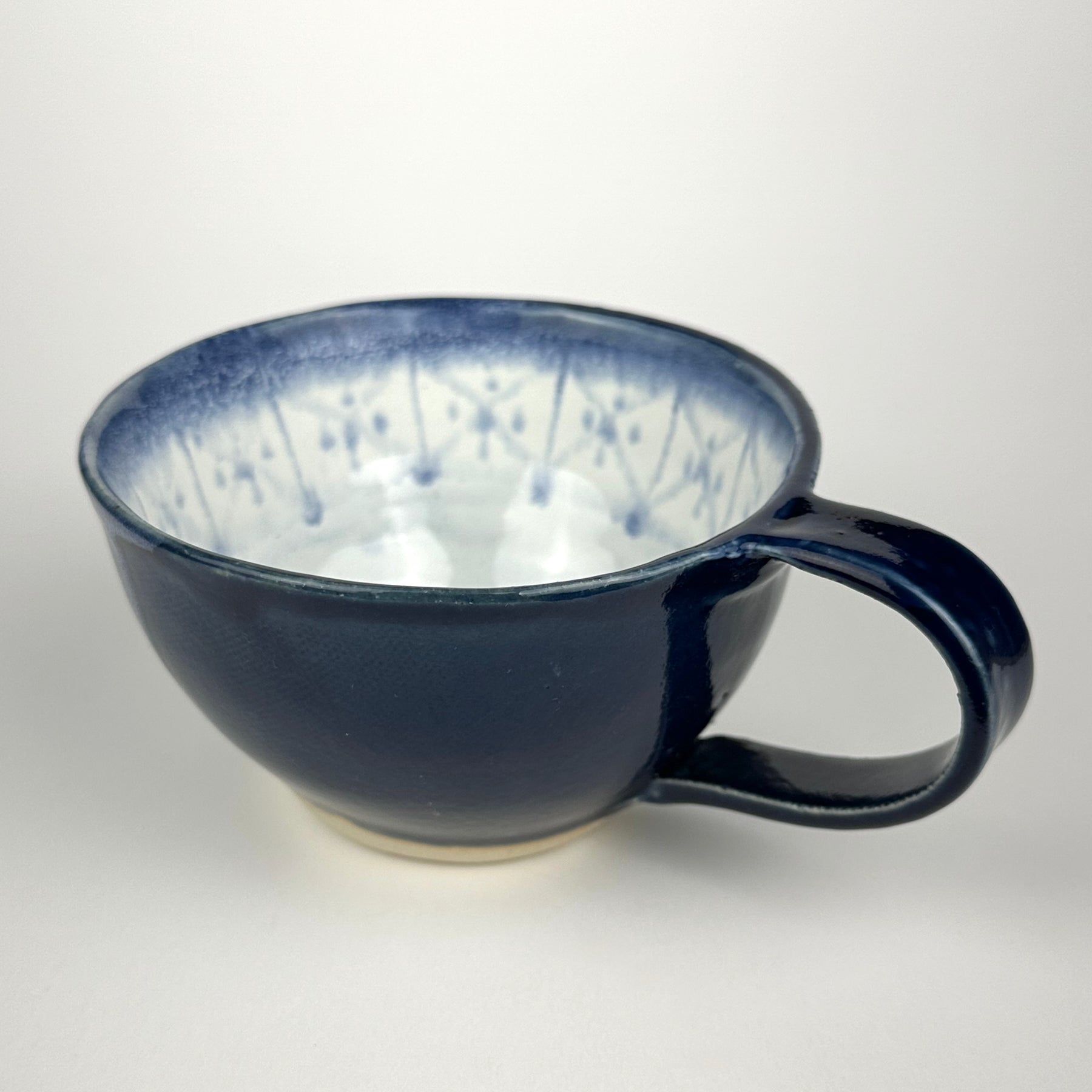 Cappuccino Cup With Geometric Trim