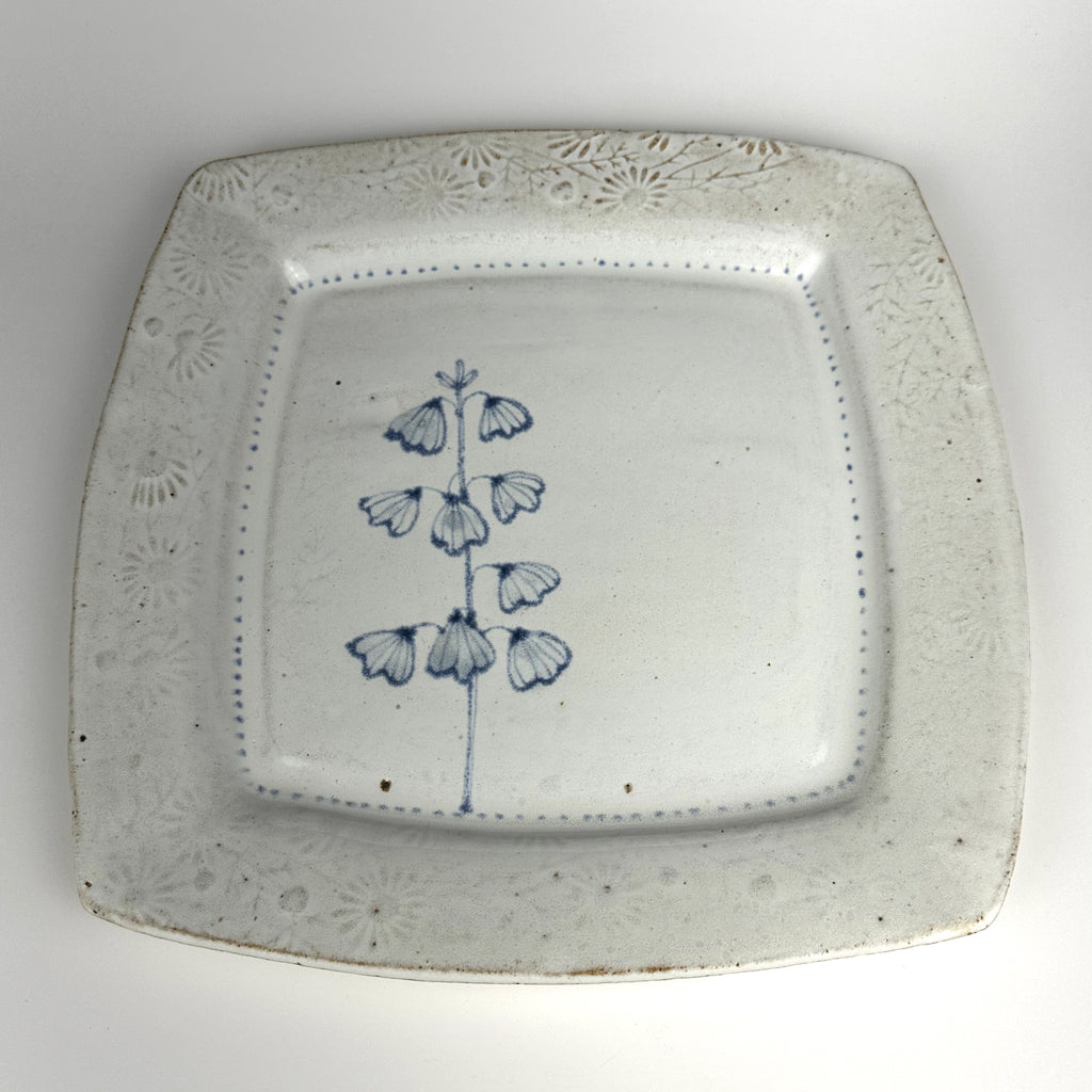 11" Square Platter with Single Stem