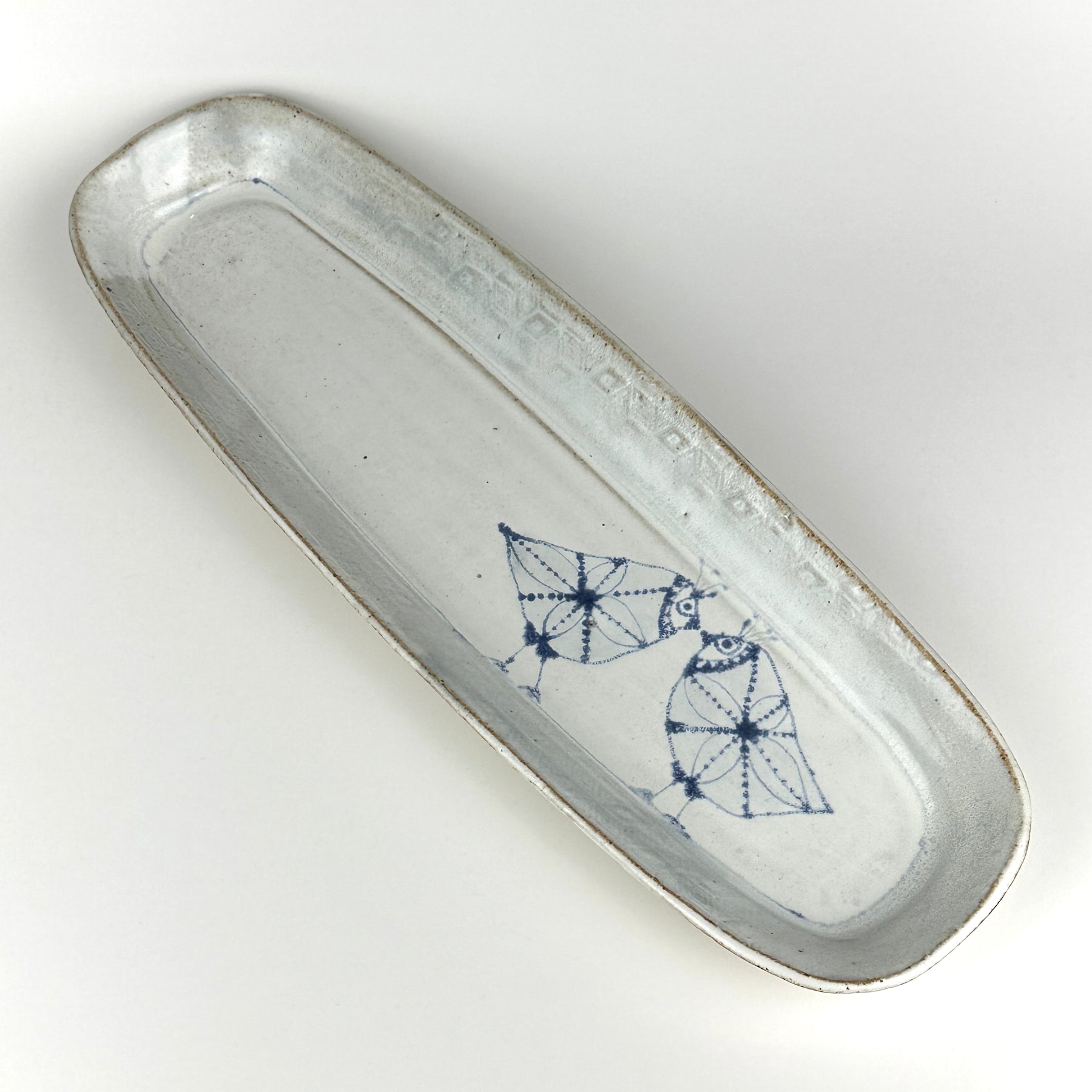 Long Oval Tray With 2 Birds