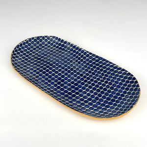 Bread Tray, Taj Cobalt