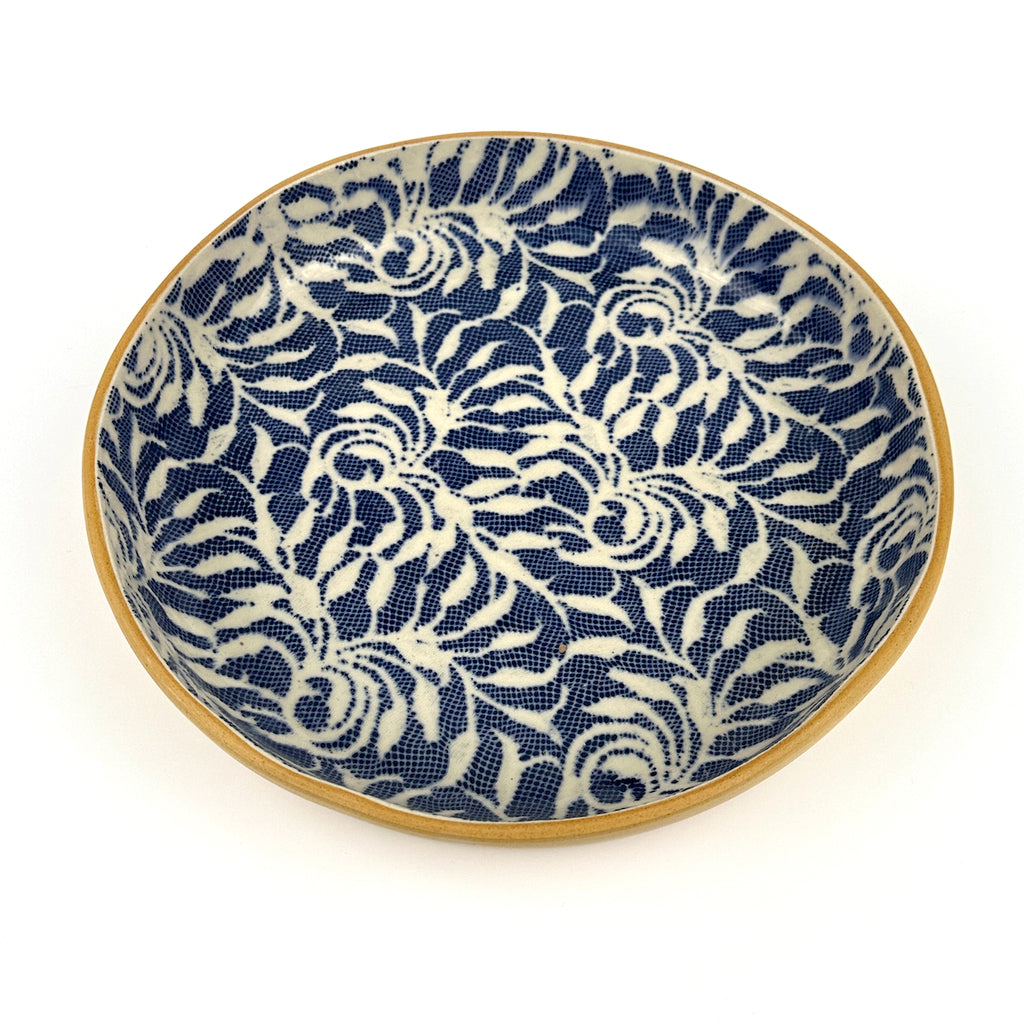 Small Cocktail Tray, Laurel Cobalt