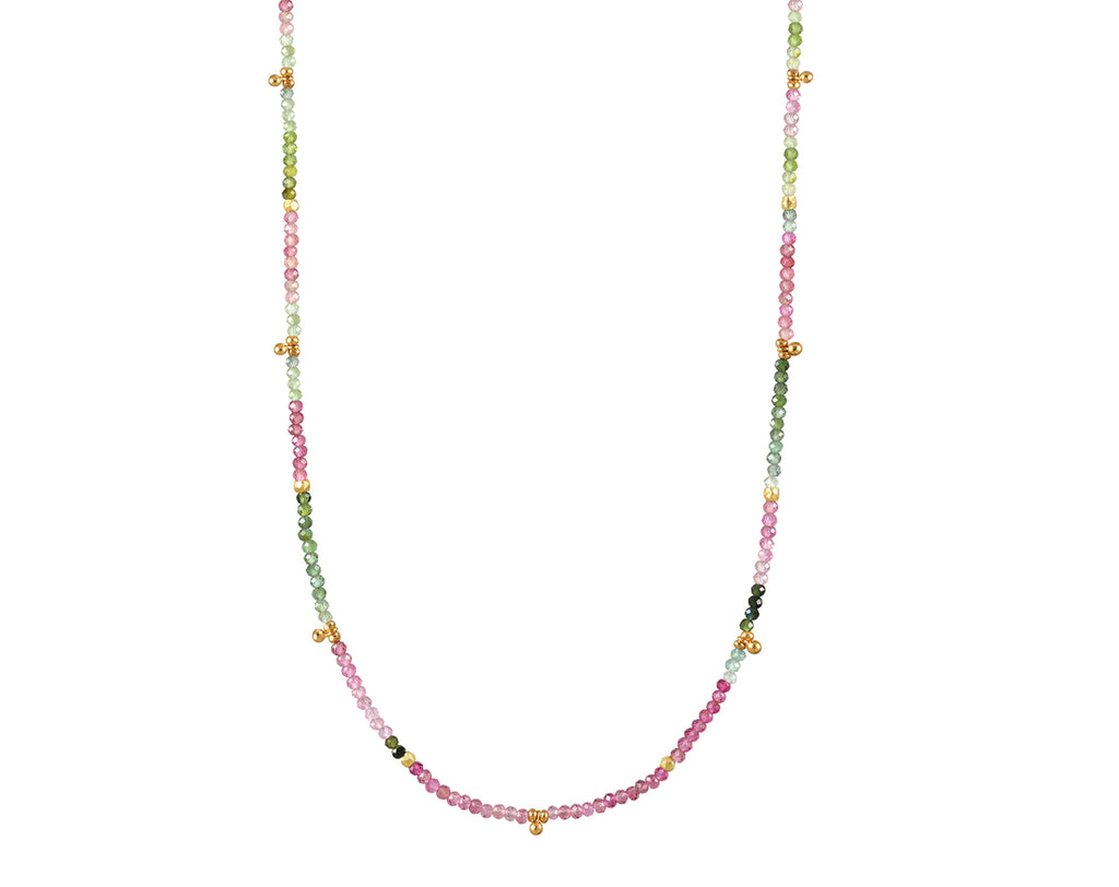 Multi-color Tourmaline Charm Necklace