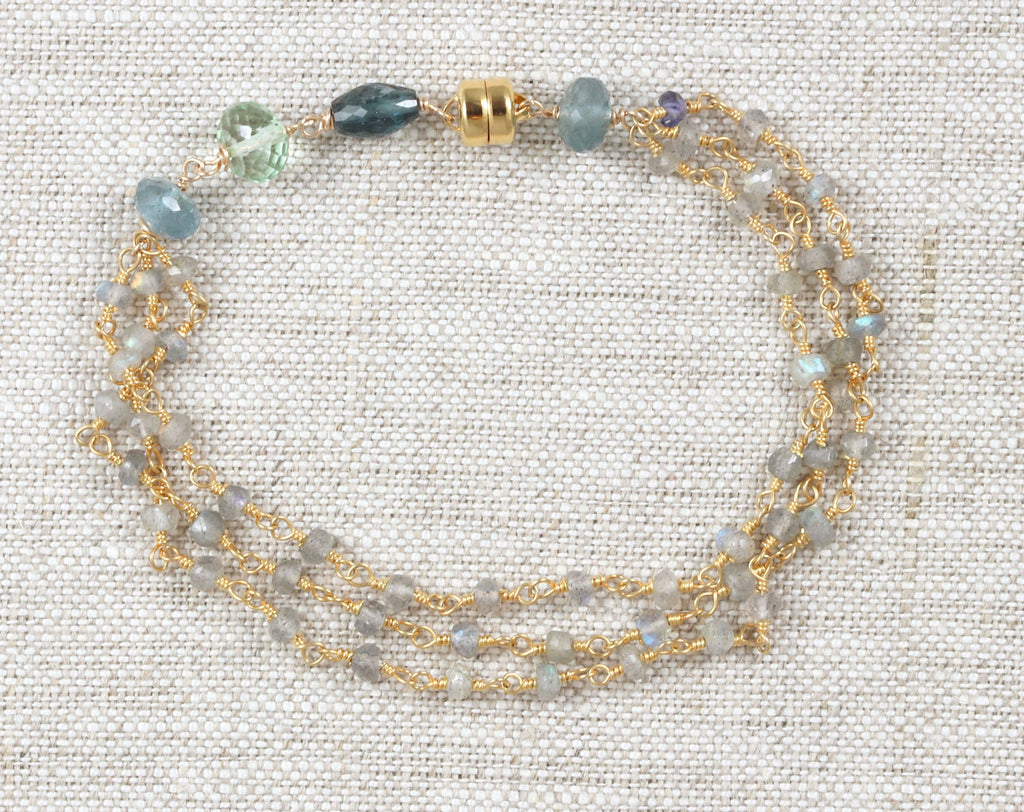 Labradorite Triple Strand Bracelet