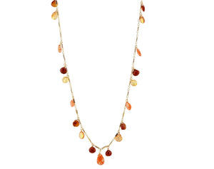 Fall Necklace On Gold Chain