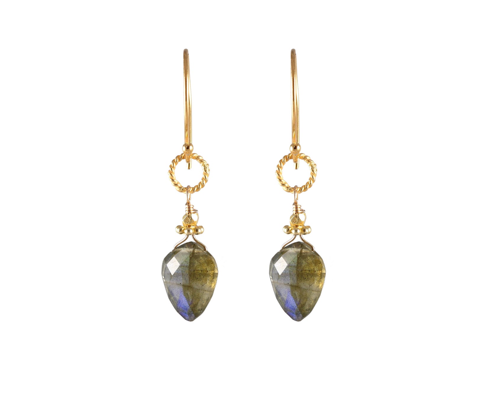 Kite Earrings With Labradorite