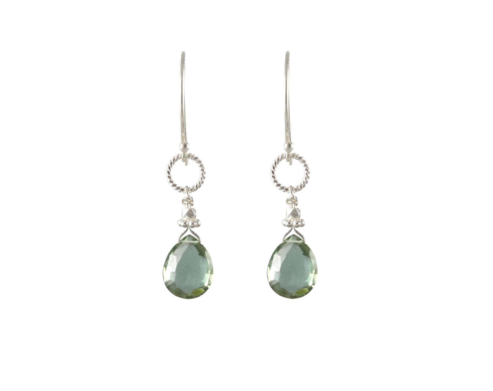 Green Quartz Sterling Silver Earrings