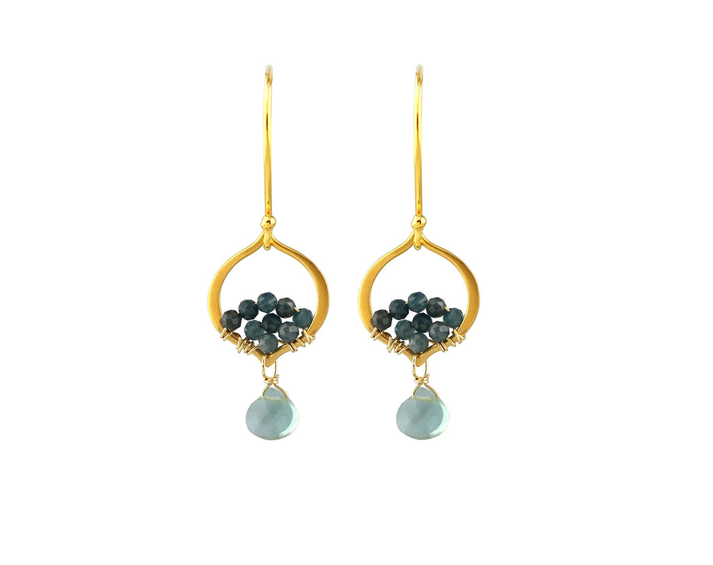 Arabesque Earrings,Greens