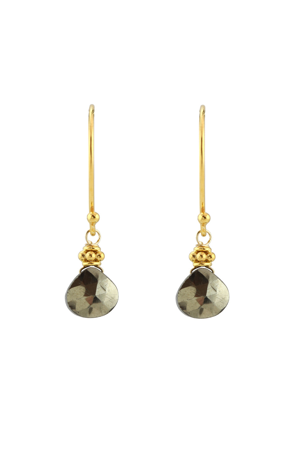 Pyrite Drop Earrings