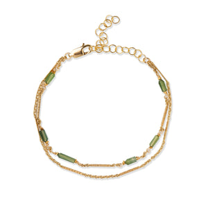 Emerald Double Strand Bracelet