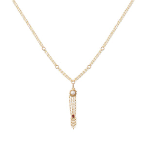 Akoya Pearl Ruby Necklace