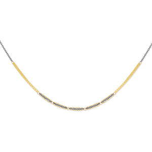 Triple Chain Necklace,Oxidized
