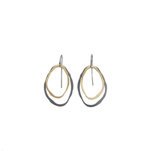 Small 2 Layer Thin RC Earrings, Verm/Ox