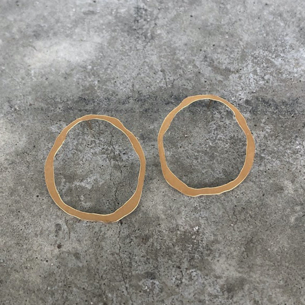 Medium Circular RC Vermeil Earrings