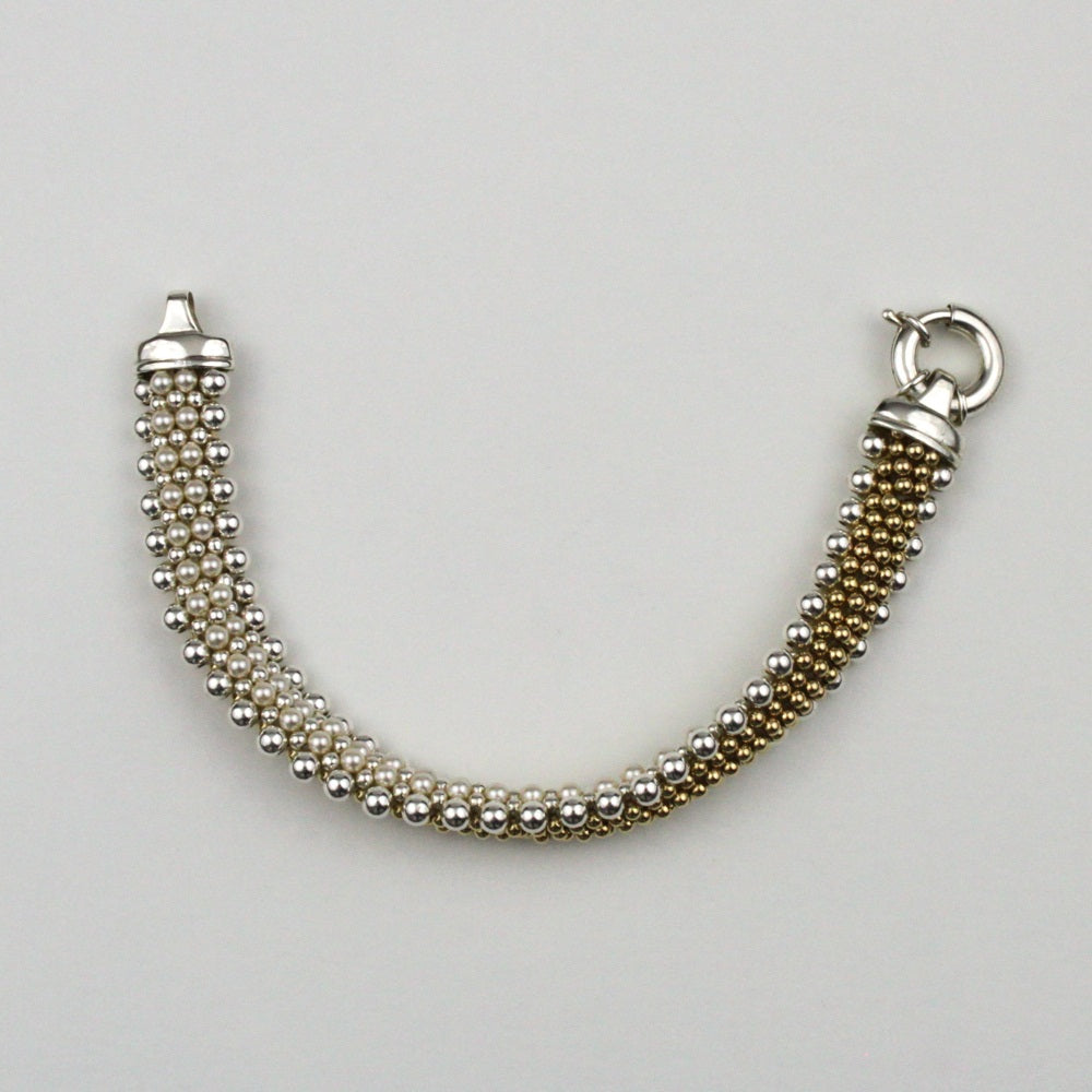 Crocheted Bracelet, 1/4" SS/Gold Filled