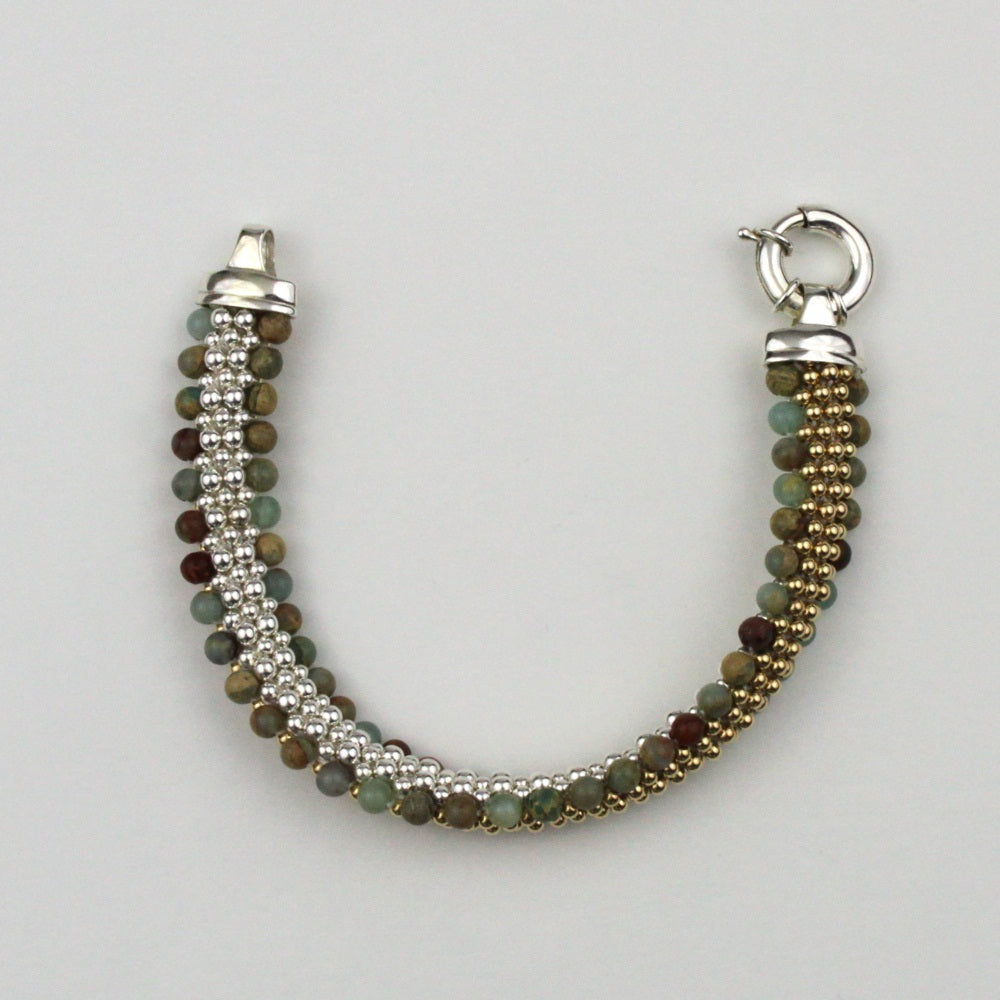 Crocheted Bracelet, African Opal