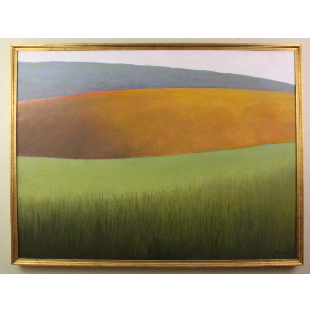 Arced Fields, Oil On Canvas