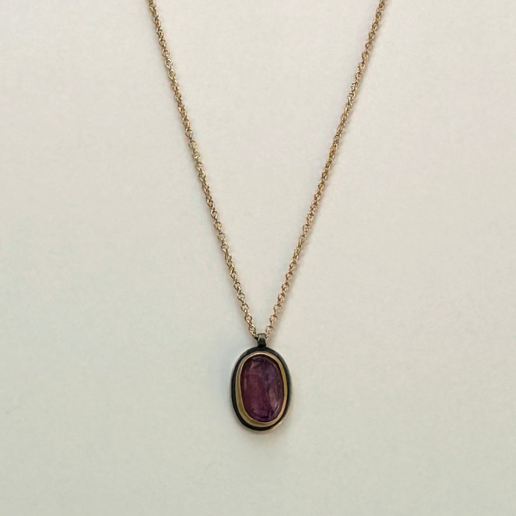 Rosecut Pink Sapphire Necklace