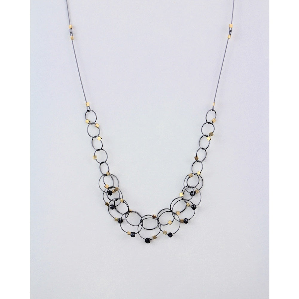 Mini Vertigo Necklace, Pearl/Gold