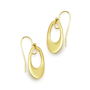 Extra Small Gold Oval Earrings