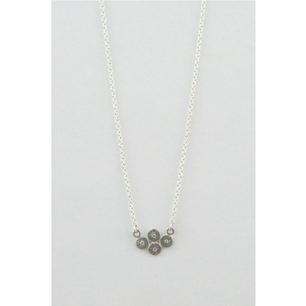 Silver and Diamond Quad Necklace